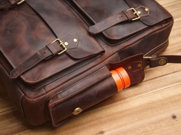 Vintage Large Leather Backpack | Handmade Leather Backpack 12 Vintage Large Leather Backpack | Handmade Leather Backpack - Image 12