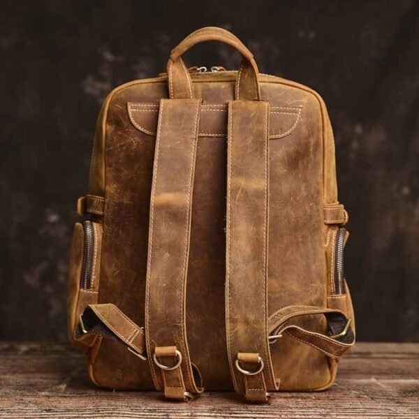 Vintage Leather Backpack Laptop for Men | Classic Backpack - Image 18