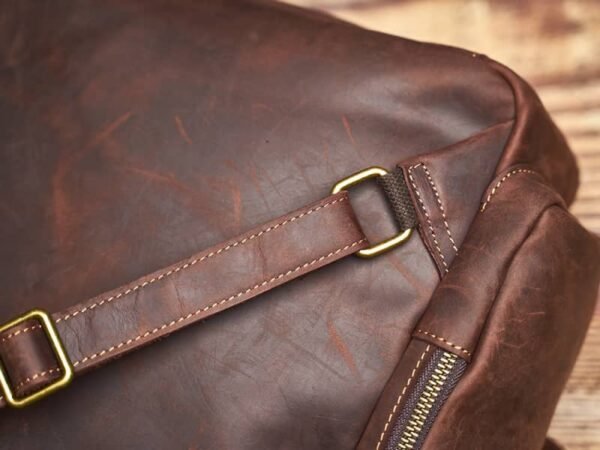 Vintage Leather Backpack Laptop for Men | Classic Backpack - Image 13