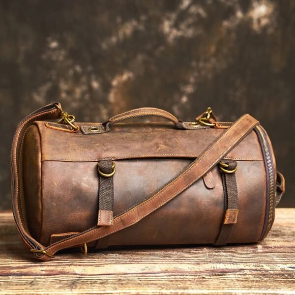 Vintage Large Leather Backpack | Multifunctional - Image 10