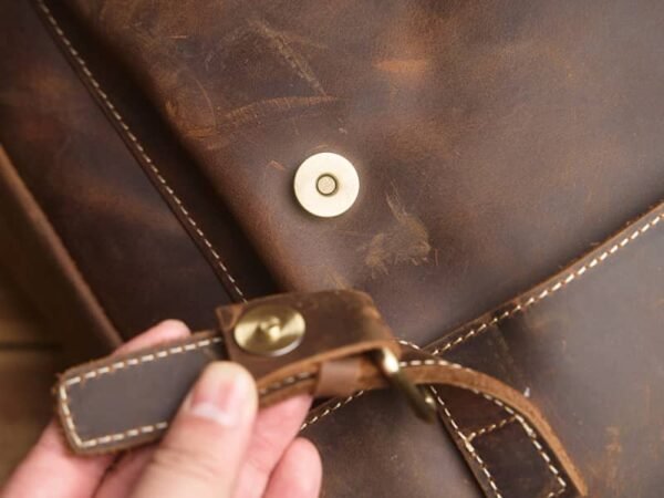 Vintage Handmade Leather Backpack | With Flip-Top Cover - Image 13