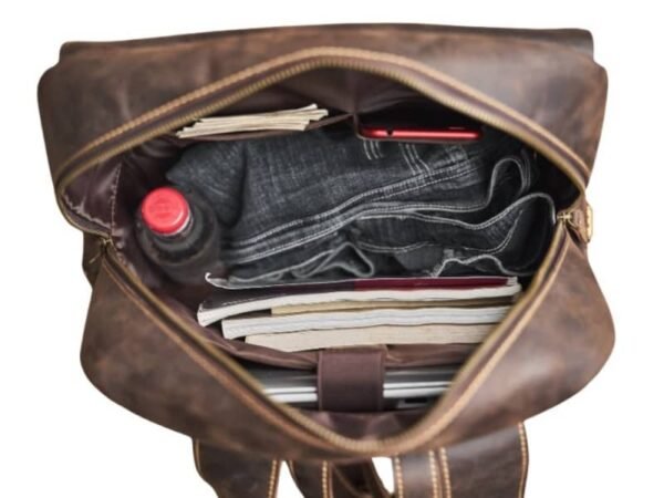 Vintage Large Leather Backpack | Handmade Leather Backpack 16 Vintage Large Leather Backpack | Handmade Leather Backpack - Image 16