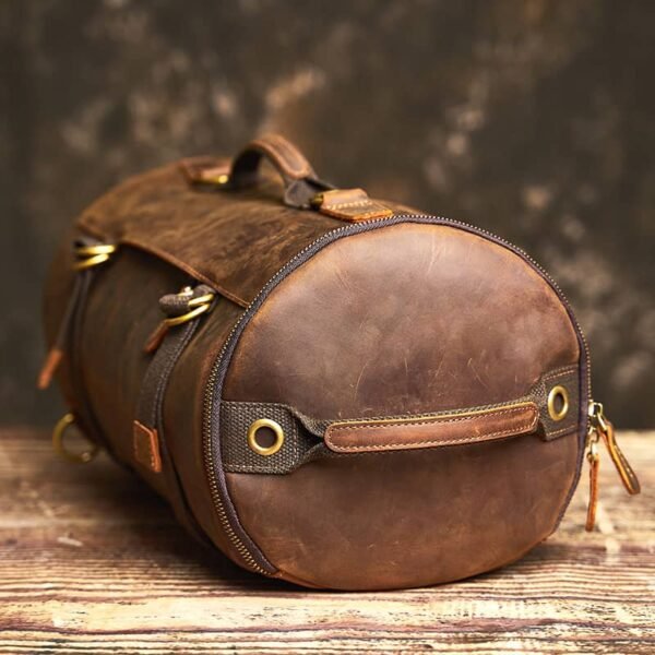 Vintage Large Leather Backpack | Multifunctional - Image 11