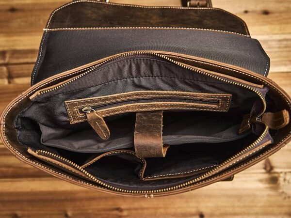 Vintage Leather Backpack | With Flip-Top Cover 16 Vintage Leather Backpack | With Flip-Top Cover - Image 16