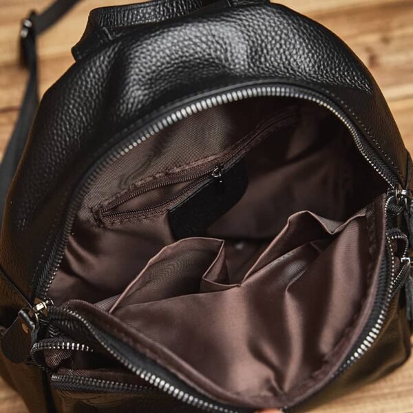Vintage Mini Leather Backpack - Image 12