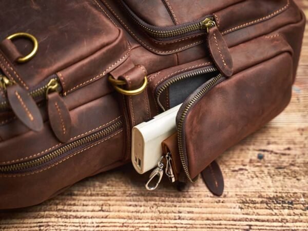 Vintage Leather Backpack Laptop for Men | Classic Backpack - Image 11
