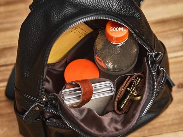 Vintage Mini Leather Backpack - Image 13