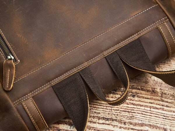 Vintage Large Leather Backpack | Folding Backpack - Image 17