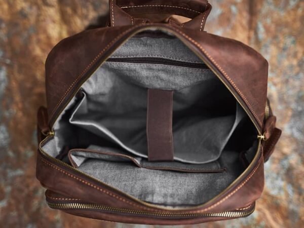 Vintage Leather Backpack Laptop for Men | Classic Backpack - Image 14