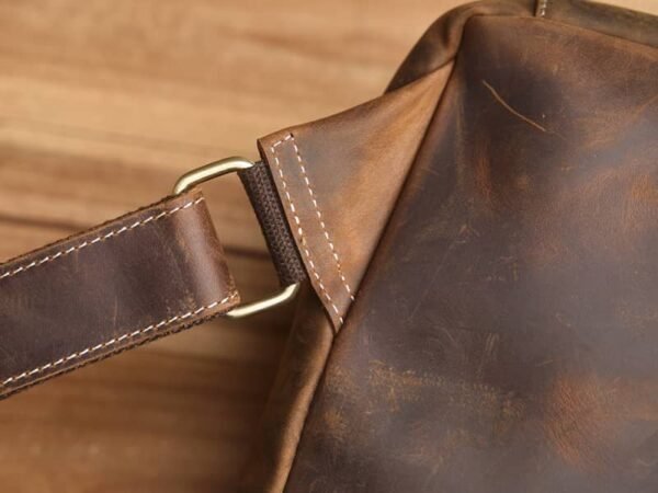 Vintage Handmade Leather Backpack | With Flip-Top Cover - Image 14