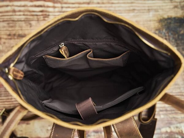 Vintage Large Leather Backpack | Folding Backpack - Image 18