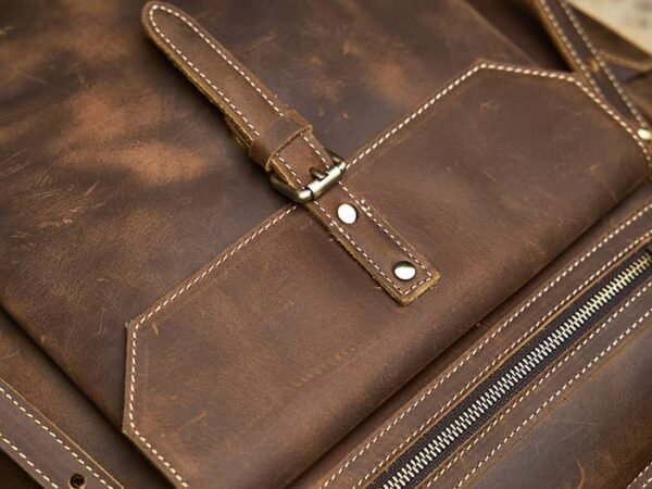 Vintage Large Leather Backpack | Folding Backpack - Image 15