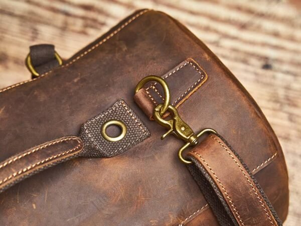 Vintage Large Leather Backpack | Multifunctional - Image 14