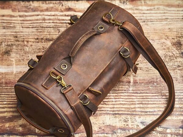 Vintage Large Leather Backpack | Multifunctional - Image 13