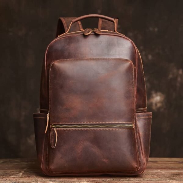 Handmade Men Leather Backpack | Vintage Classic Backpack 5 Handmade Men Leather Backpack | Vintage Classic Backpack - Image 5