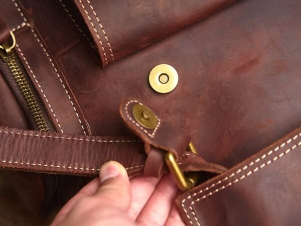 Vintage Large Leather Backpack 15 Vintage Large Leather Backpack - Image 15