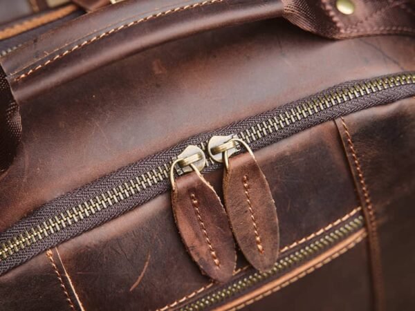 Vintage Leather Double Backpack | Trolley Case Fixing Strap 12 Vintage Leather Double Backpack | Trolley Case Fixing Strap - Image 12