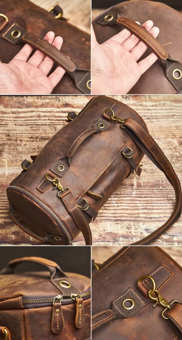 Vintage Large Leather Backpack | Multifunctional - Image 5