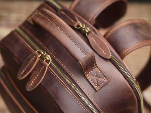 Handmade Men Leather Backpack | Vintage Classic Backpack 10 Handmade Men Leather Backpack | Vintage Classic Backpack - Image 10