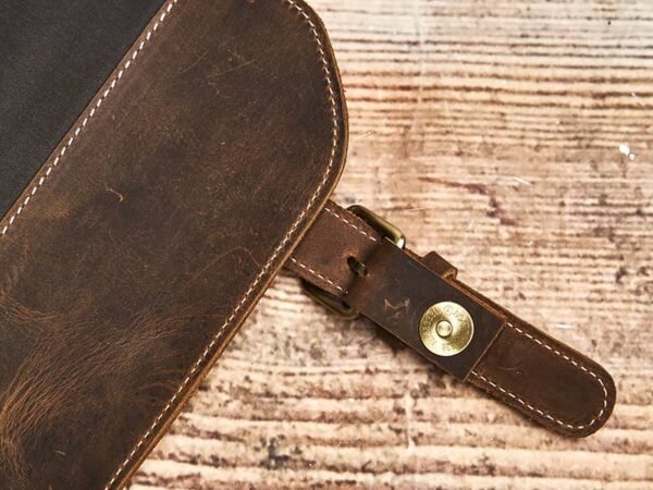 Vintage Leather Backpack | With Flip-Top Cover 14 Vintage Leather Backpack | With Flip-Top Cover - Image 14