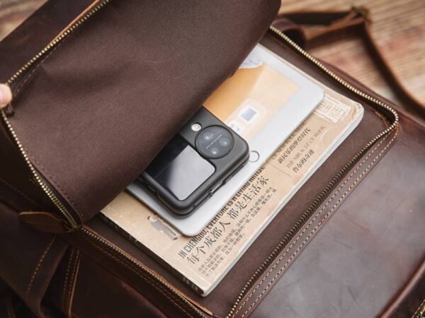 Handmade Men Leather Backpack | Vintage Classic Backpack 12 Handmade Men Leather Backpack | Vintage Classic Backpack - Image 12