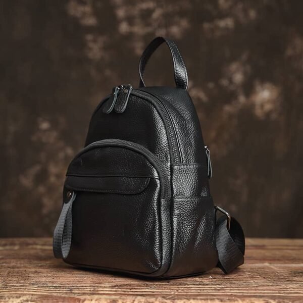 Vintage Mini Leather Backpack - Image 5