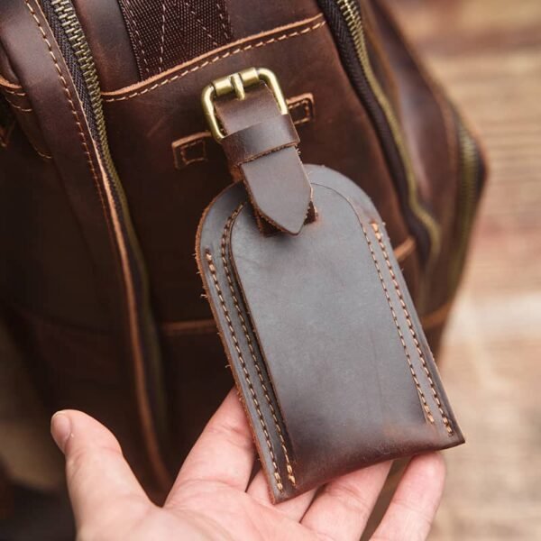 Vintage Leather Double Backpack | Trolley Case Fixing Strap 13 Vintage Leather Double Backpack | Trolley Case Fixing Strap - Image 13