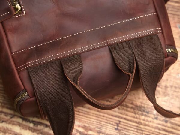 Vintage Large Leather Backpack 13 Vintage Large Leather Backpack - Image 13