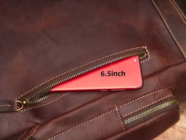 Vintage Large Leather Backpack 14 Vintage Large Leather Backpack - Image 14