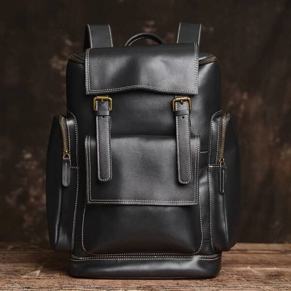 Vintage Large Leather Backpack 19 Vintage Large Leather Backpack - Image 19