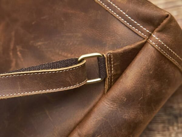 Vintage Large Leather Backpack | Folding Backpack - Image 16