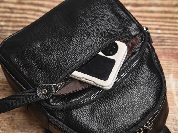 Vintage Mini Leather Backpack - Image 9