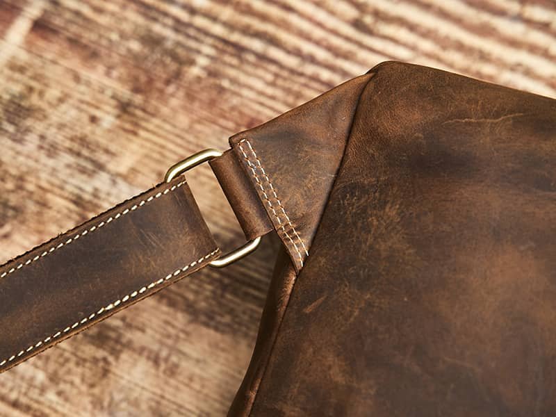 Vintage Leather Backpack | With Flip-Top Cover 4 Vintage Leather Backpack | With Flip-Top Cover - Image 4