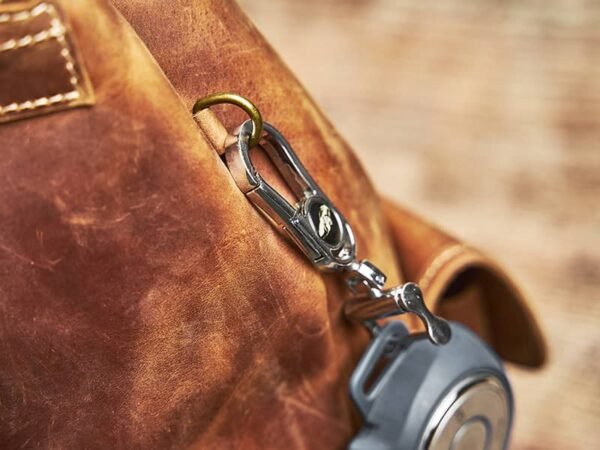 Vintage Leather Backpack | With Flap Drawstring Opening - Image 16