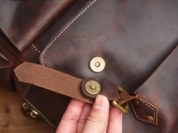 Vintage Large Leather Backpack | Handmade Leather Backpack 10 Vintage Large Leather Backpack | Handmade Leather Backpack - Image 10