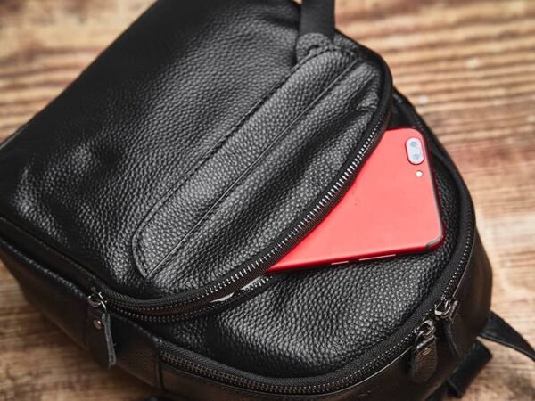 Vintage Mini Leather Backpack - Image 6