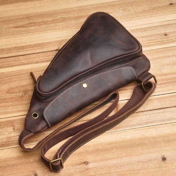 Leather Sling Bag | Leather Chest Bag 7 Leather Sling Bag | Leather Chest Bag - Image 7