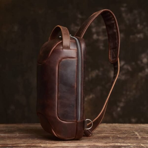 Leather Sling Bag l Chest Bag 12 Leather Sling Bag l Chest Bag - Image 12