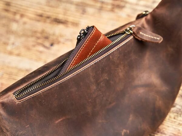 Leather Sling Bag l Leather Waist Bag 9 Leather Sling Bag l Leather Waist Bag - Image 9