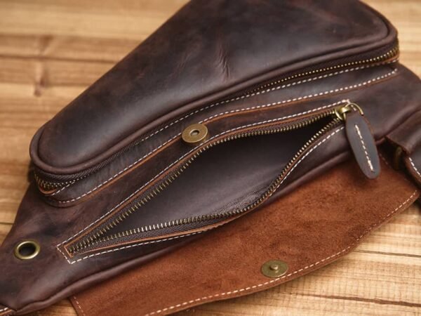 Leather Sling Bag | Leather Chest Bag 15 Leather Sling Bag | Leather Chest Bag - Image 15