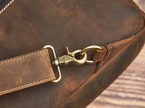 Vintage Leather Sling Bag | Leather Chest Bag - Image 12