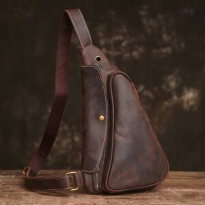 Leather Sling Bag | Leather Chest Bag