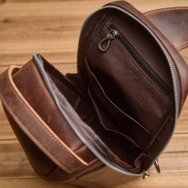 Leather Sling Bag l Chest Bag 14 Leather Sling Bag l Chest Bag - Image 14