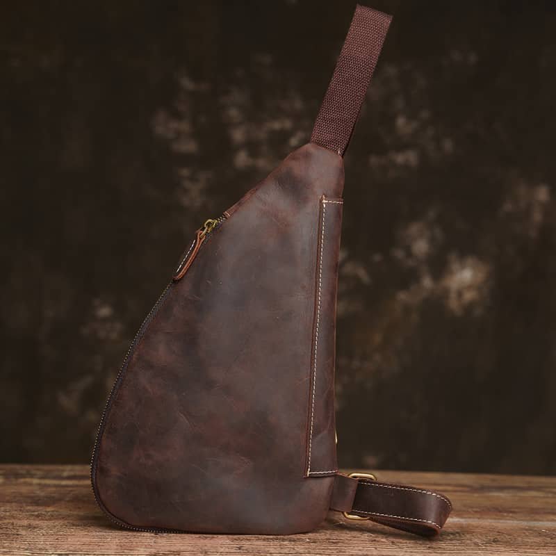 Leather Sling Bag | Leather Chest Bag 4 Leather Sling Bag | Leather Chest Bag - Image 4
