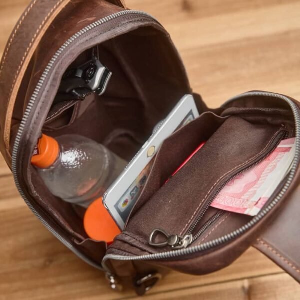 Leather Sling Bag l Chest Bag 15 Leather Sling Bag l Chest Bag - Image 15