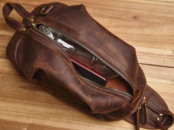 Leather sling Bag l Crossbody Leather Pack - Image 12