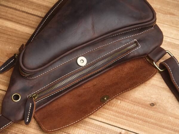 Leather Sling Bag | Leather Chest Bag 12 Leather Sling Bag | Leather Chest Bag - Image 12