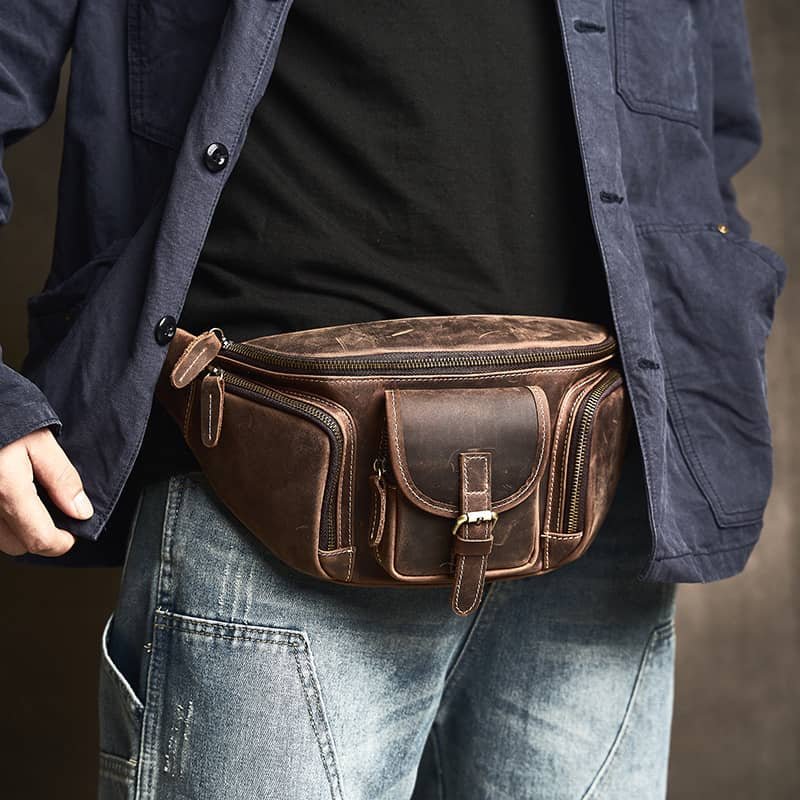 Leather Sling Bag l Leather Waist Bag 3 Leather Sling Bag l Leather Waist Bag - Image 3