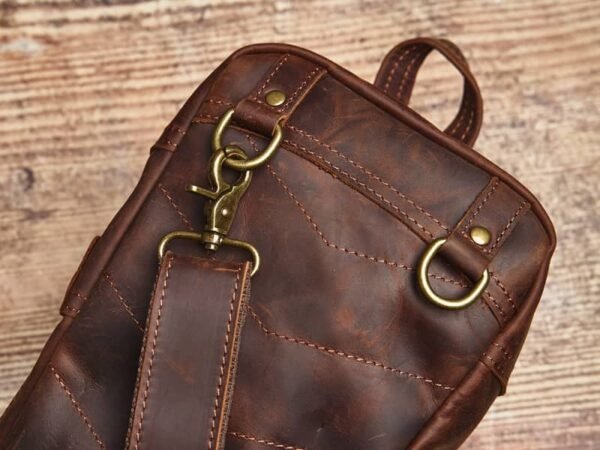 Leather sling Bag l Crossbody Leather Pack - Image 9