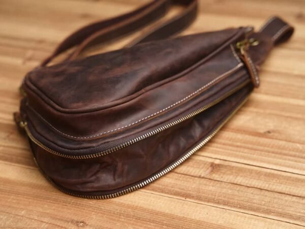 Leather Sling Bag | Leather Chest Bag 10 Leather Sling Bag | Leather Chest Bag - Image 10
